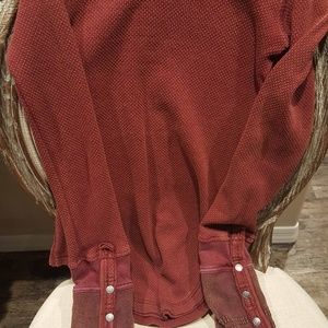 Burnt red orange scoop neck Free People